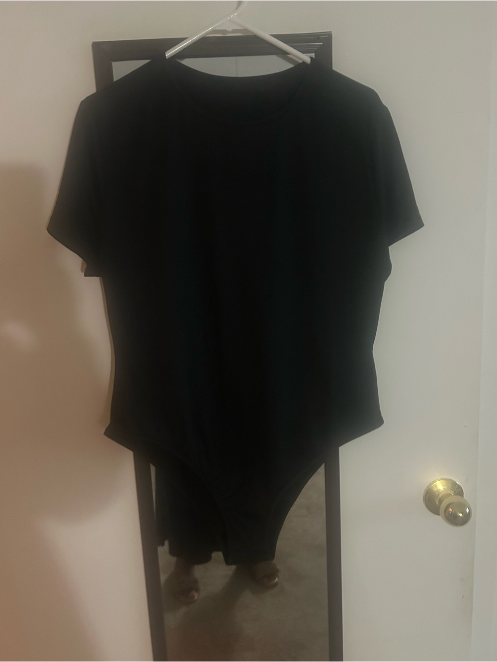 Boden Black Short-Sleeve Crewneck Bodysuit